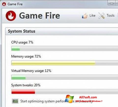 સ્ક્રીનશૉટ Game Fire Windows 7