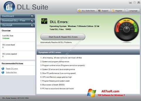સ્ક્રીનશૉટ DLL Suite Windows 7