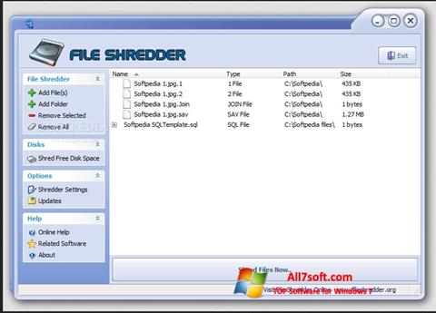 સ્ક્રીનશૉટ File Shredder Windows 7