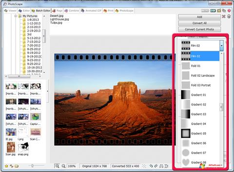 સ્ક્રીનશૉટ PhotoScape Windows 7