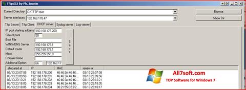 સ્ક્રીનશૉટ Tftpd32 Windows 7